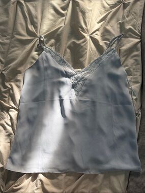 Light Blue Lace Trim Camisole